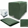 Bâche De Réservoir D'eau, Bâche Couverture Réservoir IBC Pour Cuve 1000L, Capôt De Protection Container Citerne Eau, Anti-poussière Anti-UV Anti-Pluie, 120x100x116cm (vert)