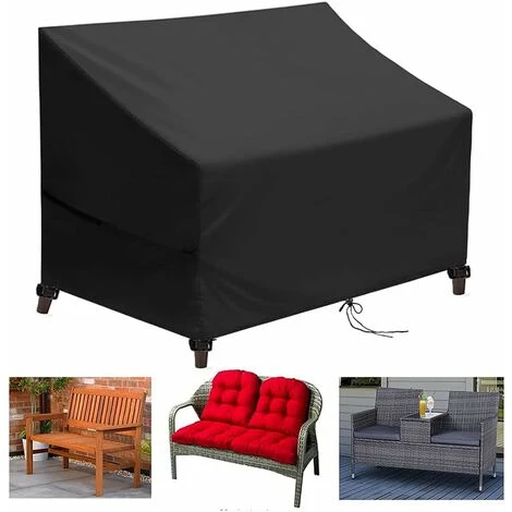 Housse De Banc De Jardin, 2 Places Et Housse De Banc De Jardin Extérieur, Housse De Protection Pour Mobilier De Jardin, Housse En Tissu Oxford 420D Pour Canapé De Jardin, Imperméable, Coupe-Vent, Rési