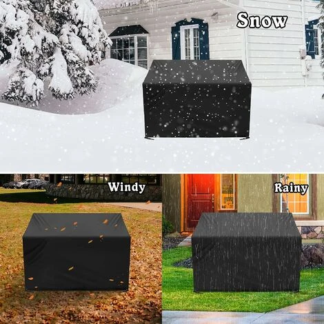 Housse De Banc De Jardin, 2 Places Et Housse De Banc De Jardin Extérieur, Housse De Protection Pour Mobilier De Jardin, Housse En Tissu Oxford 420D Pour Canapé De Jardin, Imperméable, Coupe-Vent, Rési – Image 5