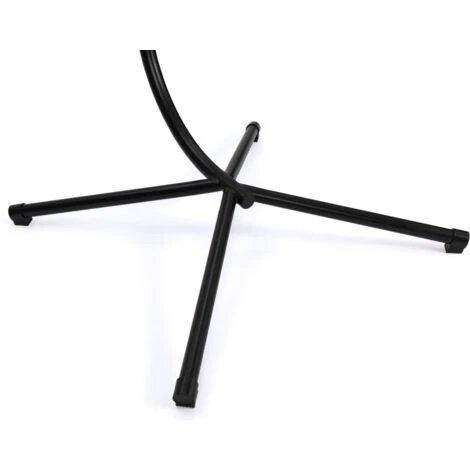 Fauteuil Suspendu HUEVO Pliable Ajouré Gris Avec Coussin Gris – Image 5