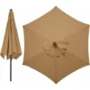 Housses De Rechange Pour Parasol 3 Mètres 6 Bras Parasol De Rechange Pour Auvent De Jardin Housse De Rechange Pour Parasol, Auvent Uniquement (Kaki)