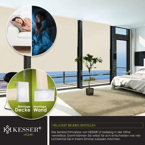 KESSER® Store Vertical Store Vertical Marquise De Balcon Protection Visuelle Protection Solaire Store Latéral Ombrage, Store De Balcon Stable Et Résistant Aux Intempéries, Pour Balcon, Terrasse, Jardi – Image 4