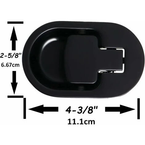 Levier De Fauteuil Et Canapé Inclinable Relax, Manche En Métal D'aluminium Solide Noir Sans Cable (2 Pièces) – Image 2