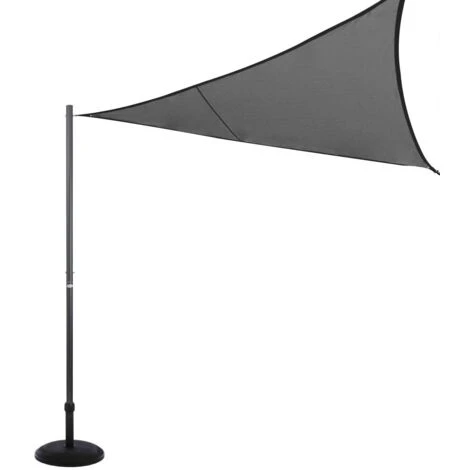 Mât De Fixation Pour Voile D Ombrage Graphite50 Mm - Hespéride