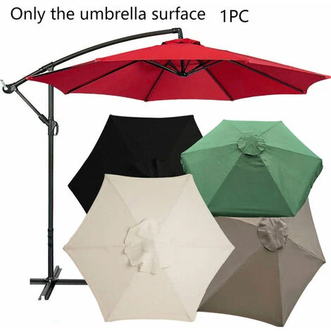 Housse De Rechange Pour Parasol, 6 Baleines, 2 M, Imperméable, Anti-UV, Tissu De Rechange, Kaki – Image 4