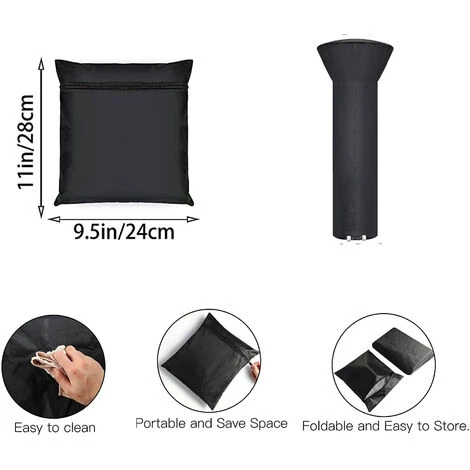 Housses De Chauffage De Terrasse, Housse De Chauffage Extérieure étanche, Housses De Chauffage Au Propane Pour Chauffage Debout, Anti-poussière, Résistant Au Vent – Image 4