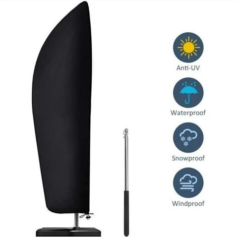 ELLE Housse De Parasol 210D Tissu Oxford Imperméable Et Anti-poussière 265x40/70/50cm – Image 2