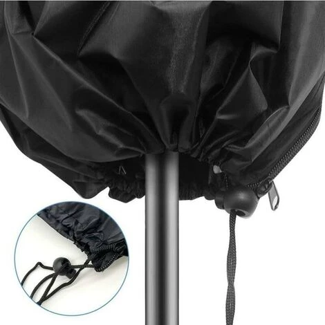 ELLE Housse De Parasol 210D Tissu Oxford Imperméable Et Anti-poussière 265x40/70/50cm – Image 3