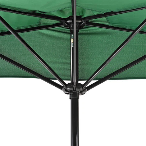 Nova Parapluie De La Mezzaluna Ø300 Cm Avec Manivelle Extérieure Extérieure Résistante Taille : Vert – Image 5