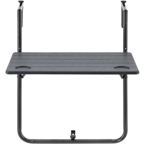 Nova Table Suspendue à Un Balcon Pliant De La Forme Rectangulaire Gris Foncé – Image 4