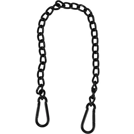 ChaîNe De Chaise Suspendue En Acier Avec 2 Mousquetons, Ensemble De ChaîNe De Hamac De BalançOire De Porche Robuste, Pour BalançOires De Hamac (66 Cm) – Image 2