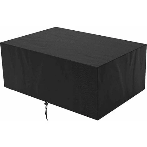 RHAFAYRE Housse De Protection Imperméable Pour Meubles De Jardin, Housse De Table Exterieur Rectangulaire, Housse Salon De Jardin Carré, Bâche De Protection Pour Mobilier 200x200x80cm