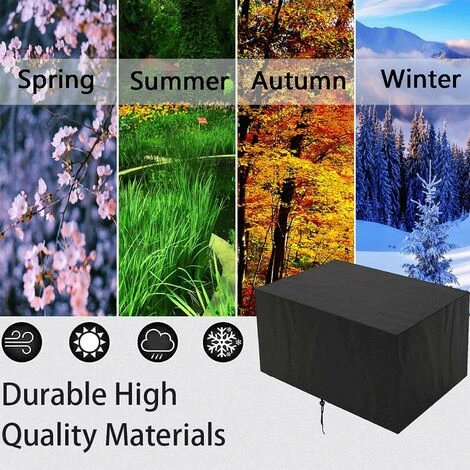 RHAFAYRE Housse De Protection Imperméable Pour Meubles De Jardin, Housse De Table Exterieur Rectangulaire, Housse Salon De Jardin Carré, Bâche De Protection Pour Mobilier 200x200x80cm – Image 5