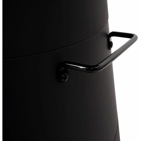 Bol De Feu Avec Grill HHG-865, Foyer Panier De Feu BBQ, Grille Plaque De Grill, Acier Inox Ø 58cm Noir – Image 3