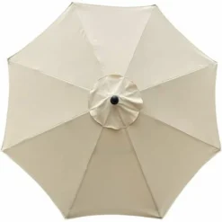 Housse De Rechange Pour Parasol, 8 Baleines, 3 M, Imperméable, Anti-UV, Tissu De Rechange - Beige