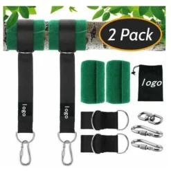 Hamac Ultra Résistant Aux Sangles Lourde Suspension 150CM Avec D-Ring - Deux Crochets Mousquetons - Charge Max 500KG, Cordes D'Attache Pour Balancoire De