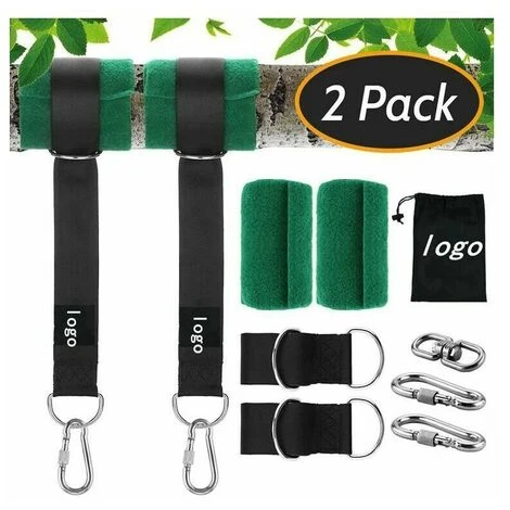 Hamac Ultra Résistant Aux Sangles Lourde Suspension 150CM Avec D-Ring - Deux Crochets Mousquetons - Charge Max 500KG, Cordes D'Attache Pour Balancoire De