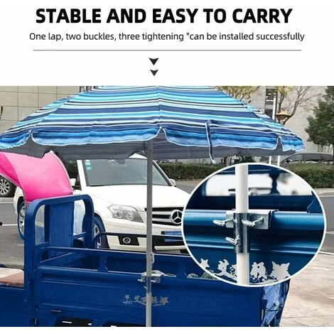 Support De Parasol Pour Balustrade De Balcon,Clip De Fixation Pour Parasol De Jardin Support De Parasol De Balcon Peu Encombrant Upport De Parasol Pour Balcon, Clip De Fixation Pour Parapluies – Image 5