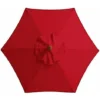 ZOLGINAH Parasol De Jardin Avec 6 Baleines Robustes, Parasol De Plage, Abri De Jardin, Pour Balcon, Terrasse, Terrasse, Piscine (diamètre 3 M) - Rouge