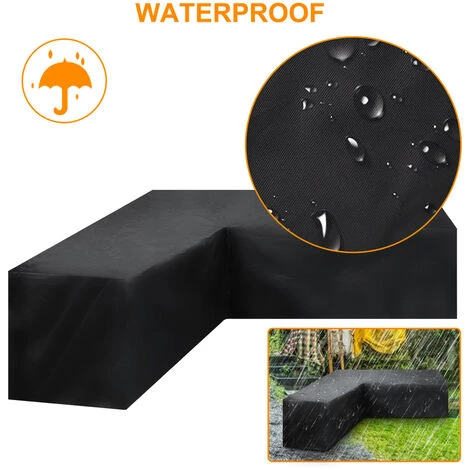 Housse Pour Canapé D’angle De Jardin - 21521587cmImperméable Et Résistante Aux UV, à La Gèle Et Les Ternissements – Image 2