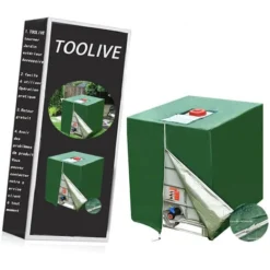 Bache Pour Cuve 1000 L, Bâche De Protection Solaire Pour Réservoir D'eau De Pluie IBC, Anti-poussière Anti-UV, Housse De Protection, Bâche De Protection Vert (116 X 100 X 120 Cm)