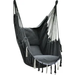 Hamac Chaise Suspendue Corde Balançoire Avec Poche Chaise Suspendue