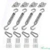 Kit De Fixation Pour Voile D'ombrage, Acier Inoxydable Soleil Voile D'ombrage Kit De Fixation Pour Triangle Et Carré, Rectangle, Du Soleil Voile D'ombrage Accessoires De Fixation