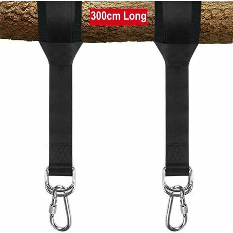 2 Kit Fixation Hamac-300CM Charge Max 1000KG, Ultra Résistant Sangle Hamac Avec 2 Crochets Mousquetons, Tapis De Protection D’Arbre Sangle Balancoire Arbre, Attache Fixation Balancoire