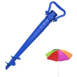 Porte-Parasol De Plage Ou De Terre Avec Ancrage Au Sol Pour Parasol Pied De Parasol Universel Socle De Hauteur De Parasol En Plastique Dans Le Jardin Ou La Plage