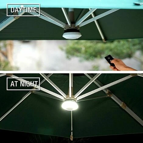 Lampes Pour Parasol, Avec 10 Modes D'Éclairage Luminaire LED Parasol Sans Fil Réglable Bluetooth Pour Parasol De Jardin Terrasse (Color) – Image 4