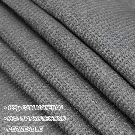 Voile D'ombrage Rectangulaire 2.5x3m Respirant Toile Ombrage Une Protection Des Rayons UV Pour Patio Jardin, Terrasse,Extérieur,Balcon, Couleur Gris – Image 2