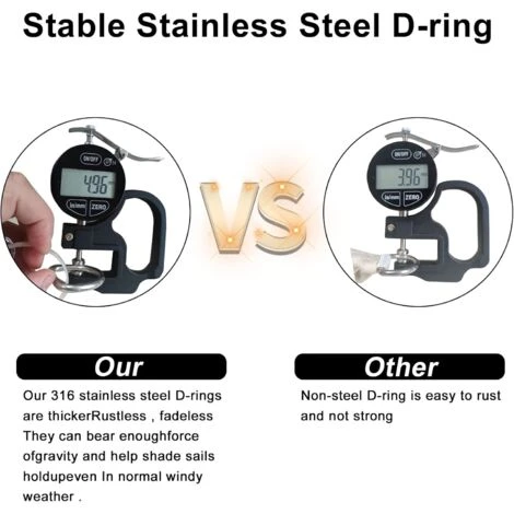 Voile D'ombrage Rectangulaire 2.5x3m Respirant Toile Ombrage Une Protection Des Rayons UV Pour Patio Jardin, Terrasse,Extérieur,Balcon, Couleur Gris – Image 4