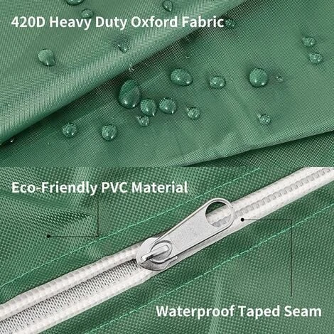 Bache Pour Cuve 1000L IBC, 2 Pièces 420D Réservoir D'eau Couvercle, Anti-UV Anti-poussière Couverture Container Réservoir IBC,Bache De Protection Cuve IBC Avec Fermeture éclair(116 X 100 X 120 Cm) – Image 3