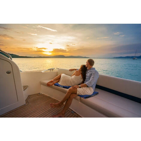 Coussin Chauffant Deux Températures Pour Les Activités De Pleine Air, L'hôtellerie De Plein Air, Les Personnes P.M.R Et Le C.H.R, Couleur Bleu Navy. – Image 2