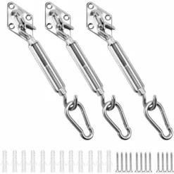 Kit De Fixation Voile D'ombrage Triangulaire Acier Inoxydable 304 Kit Accessoires De Fixation Pour Toile D'ombrage, Kit De Montage Pour Voile Solaire D'ombrage