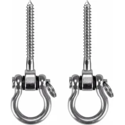 2 Pièces Crochet A Visser, Acier Inoxydable 304 Robuste 180° Crochet Plafond Pour Aire De Jeux Intérieure Extérieure Yoga, Hamac ,Corde, Balançoire, Suspendue Chaise, Sac De Boxe , Max 450kg