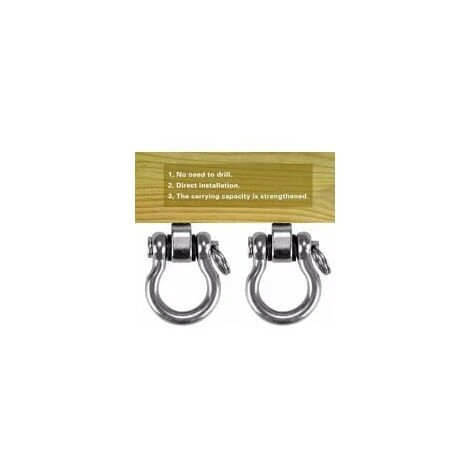 2 Pièces Crochet A Visser, Acier Inoxydable 304 Robuste 180° Crochet Plafond Pour Aire De Jeux Intérieure Extérieure Yoga, Hamac ,Corde, Balançoire, Suspendue Chaise, Sac De Boxe , Max 450kg – Image 4